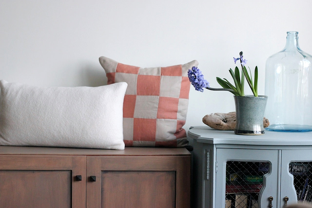 Cream Boiled Wool Pillow Cover