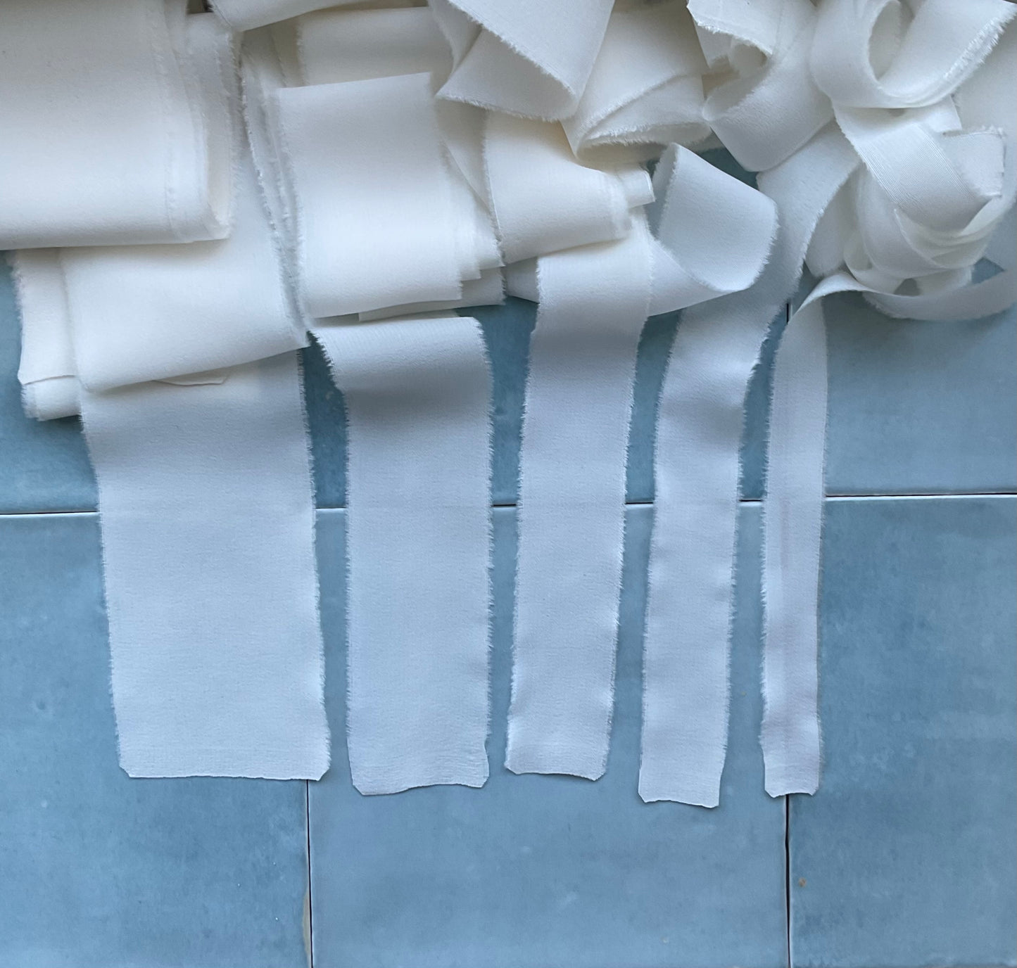 Hand Dyed Silk Ribbon - Ivory