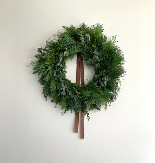 Mixed Greens & Eucalyptus Wreath