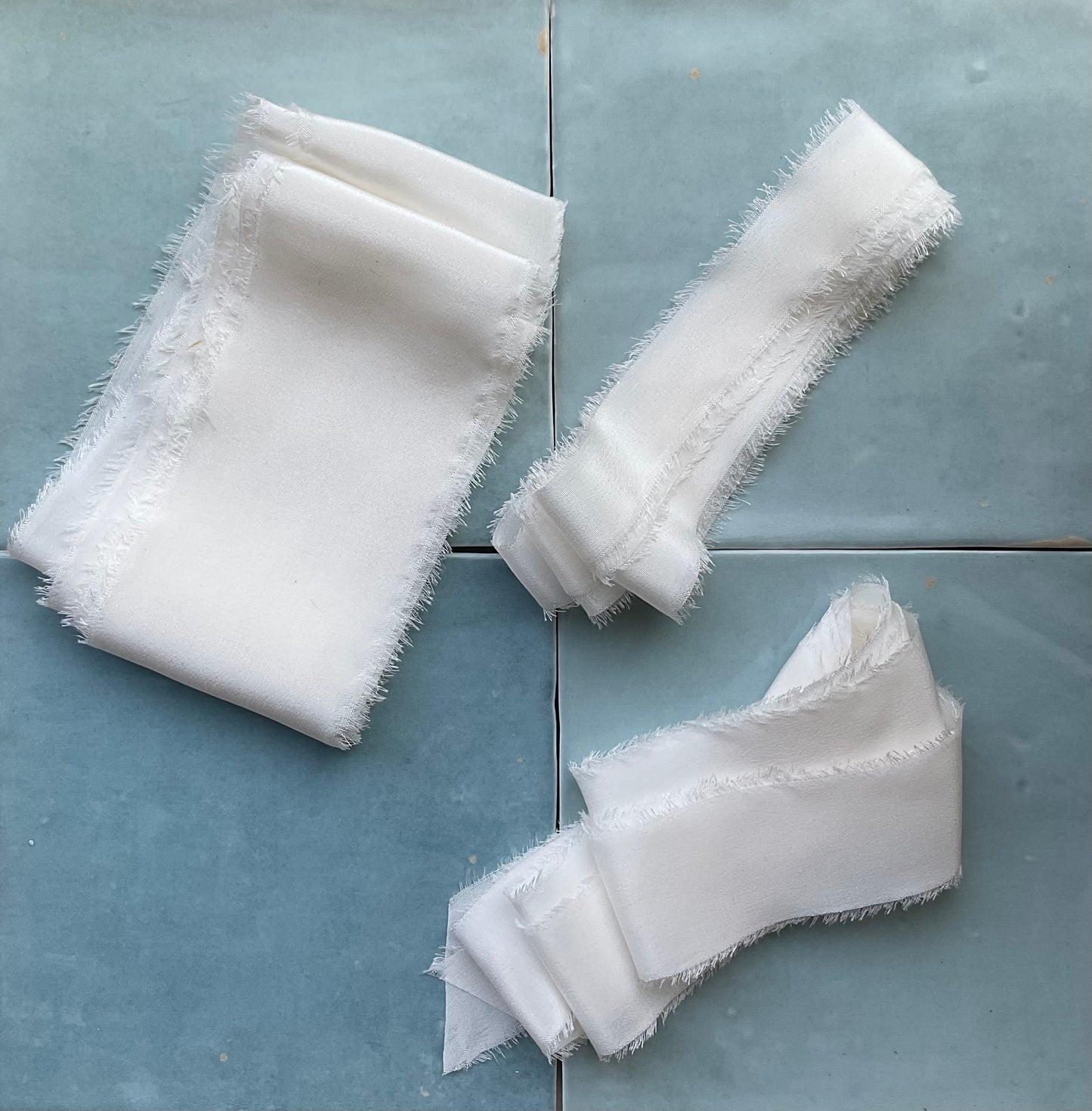 Hand Dyed Silk Ribbon - Ivory