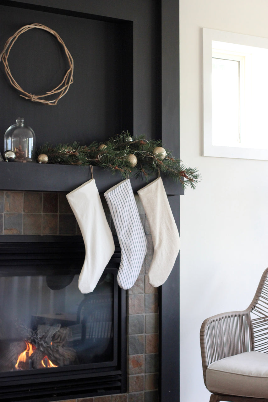 Linen Stocking - Narrow Stripe